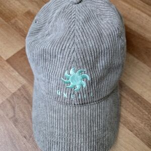 O'Neill Taupe Corduroy Cap with Mint Logo Tag